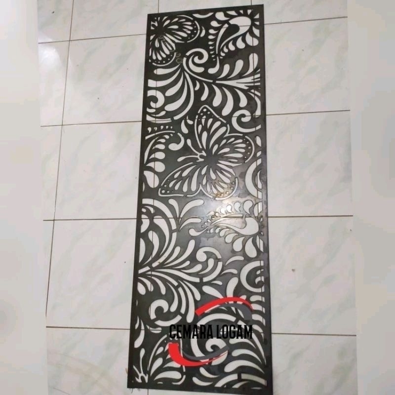 plat besi plasma cutting 70x110 70x50cm tebal 1,5mm pintu pagar besi