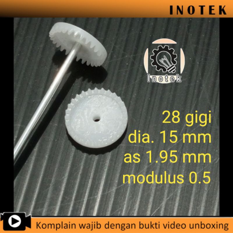 gir roda gigi mahkota 28 gigi plastik crown gear 28 teeth as 1.95
