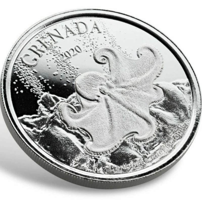 Perak octopus grenada 2020 1 oz silver coin