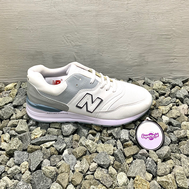 Sepatu sneakers Pria wanita NWB 997 White Grey