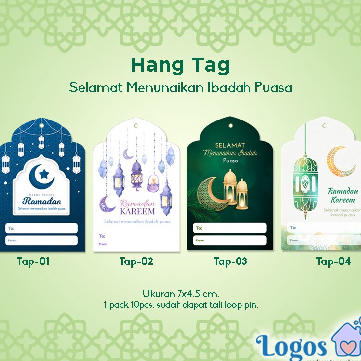 

Hang tag Menunaikan Ibadah Puasa Lebaran Idul Fitri Surat