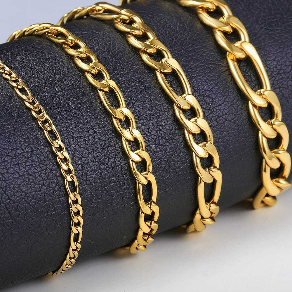 GELANG RANTAI TITANIUM ANTI LUNTUR TERBARU/GELANG RANTAI GOLD WANITA PRIA /GELANG RANTAI HIP HOP TIT
