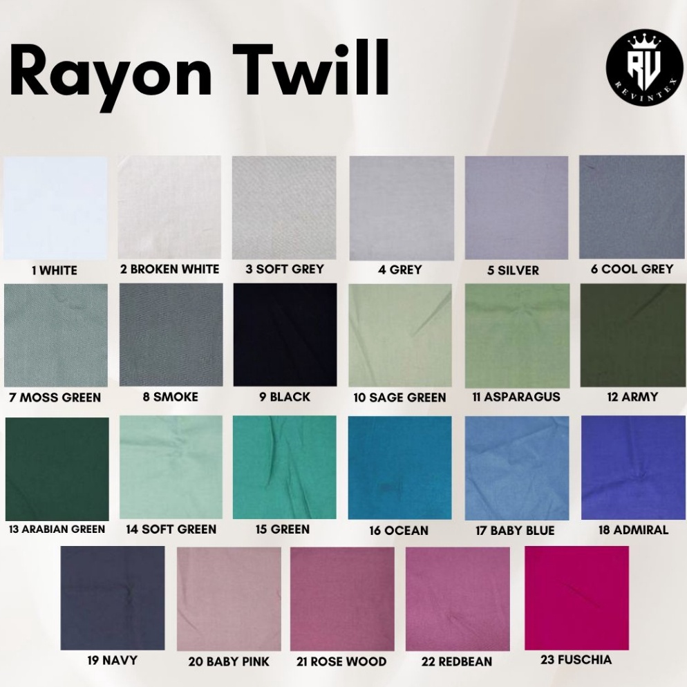 Belanja Mantapu1U5g Kain Rayon Twill IMPORT PREMIUM GRADE A warna 123 REVINTEX BANDUNG kualitas terb