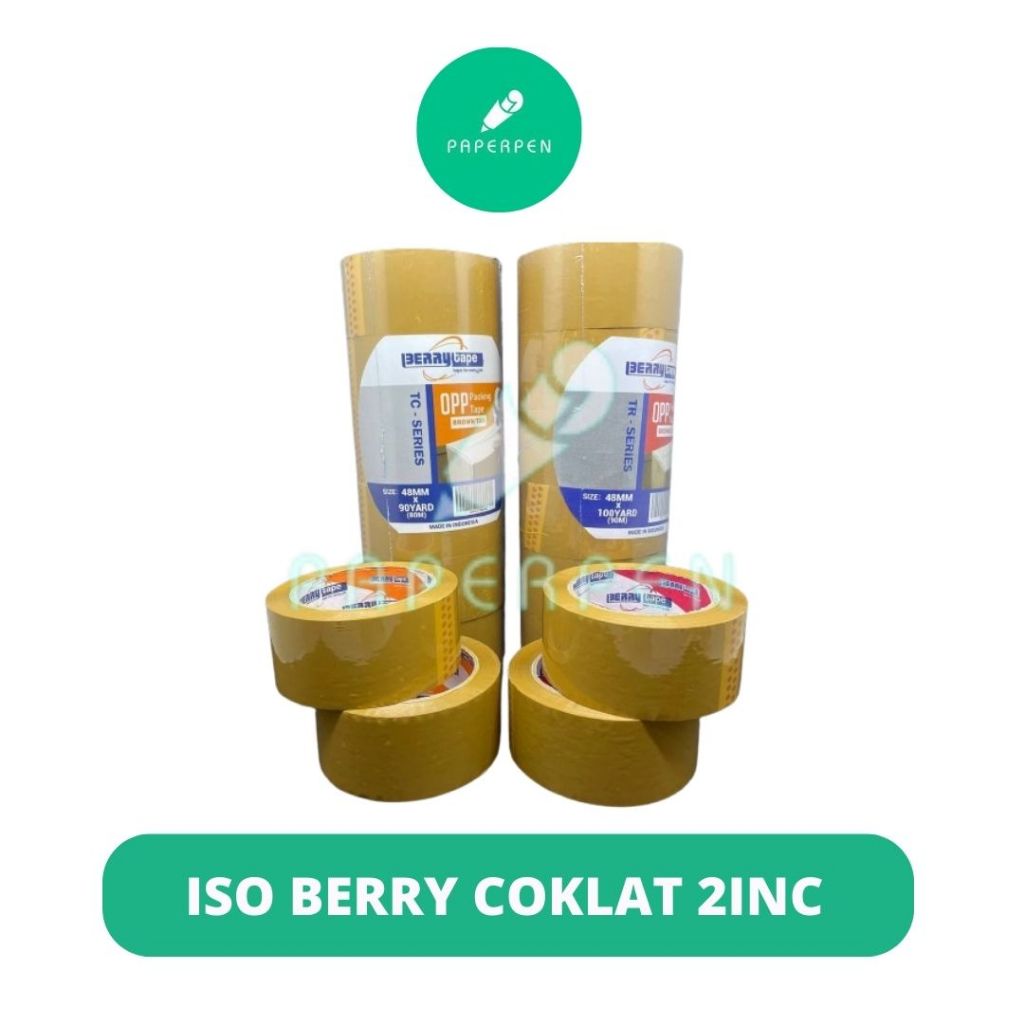 

(Slop) Isolasi Berry Coklat 2Inc/Lakban Coklat Isi 6Pcs