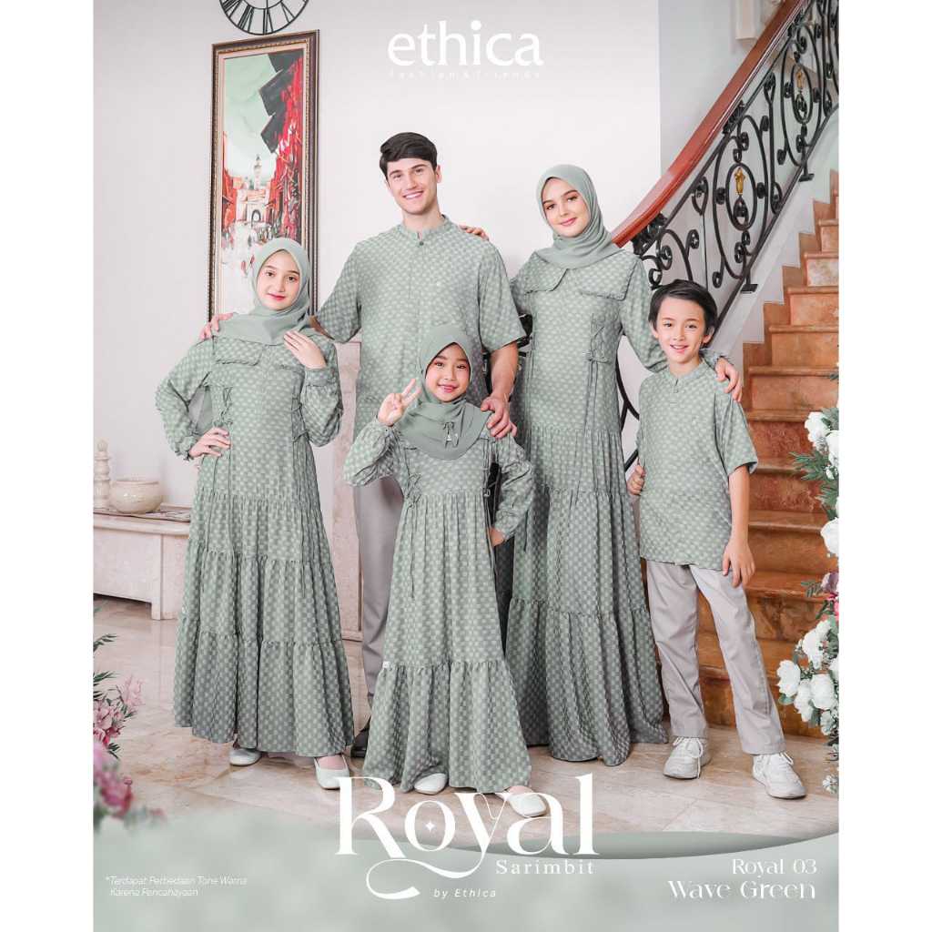 BAJU SARIMBIT ETHICA 2024 ROYAL 03 WAVE GREEN / BAJU SARIMBIT KELUARGA TERBARU BY ETHICA ORI