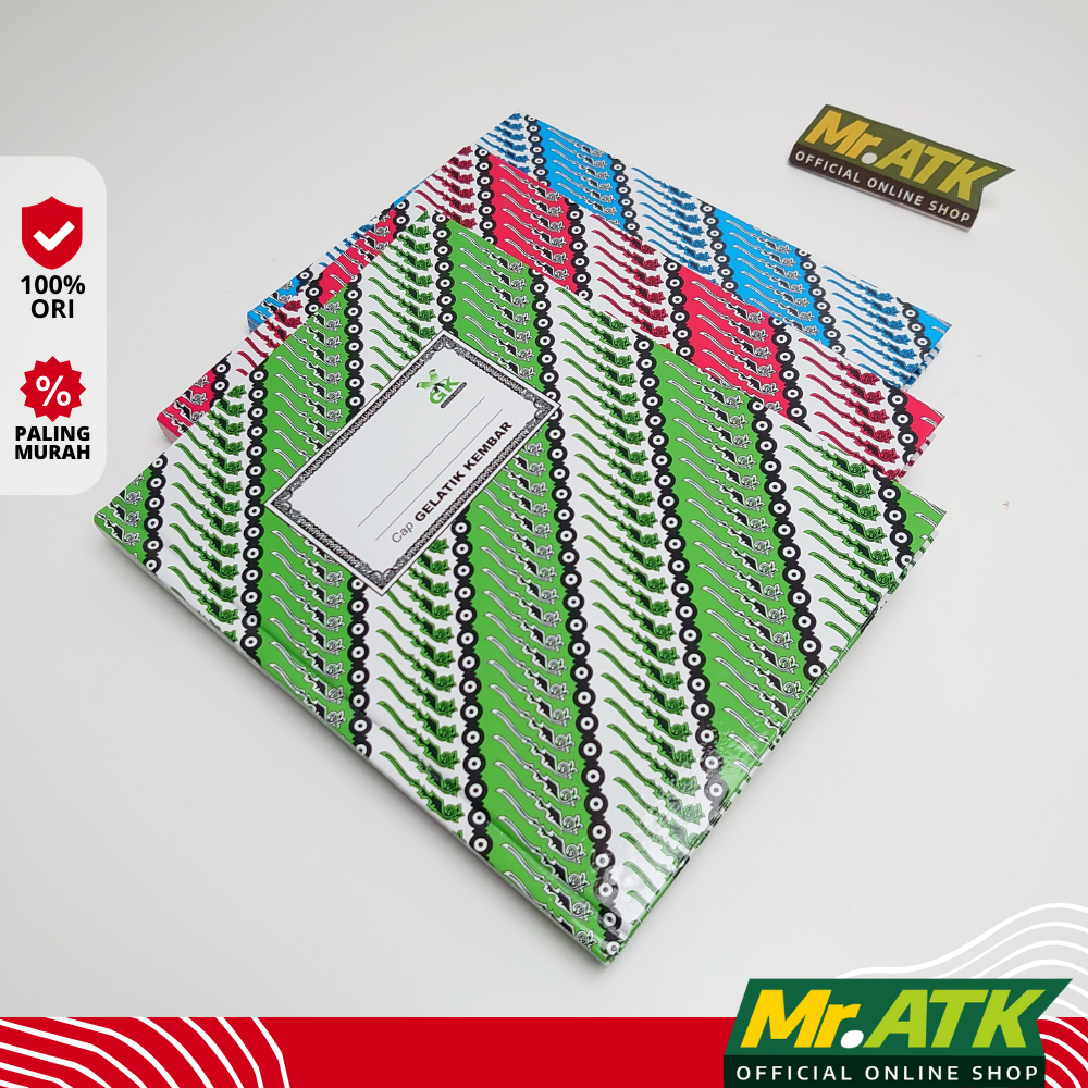 

BUKU GELATIK KEMBAR KUARTO - QUARTO A5 100 LEMBAR MERAH HIJAU BIRU - BUKU TULIS BATIK HARDCOVER