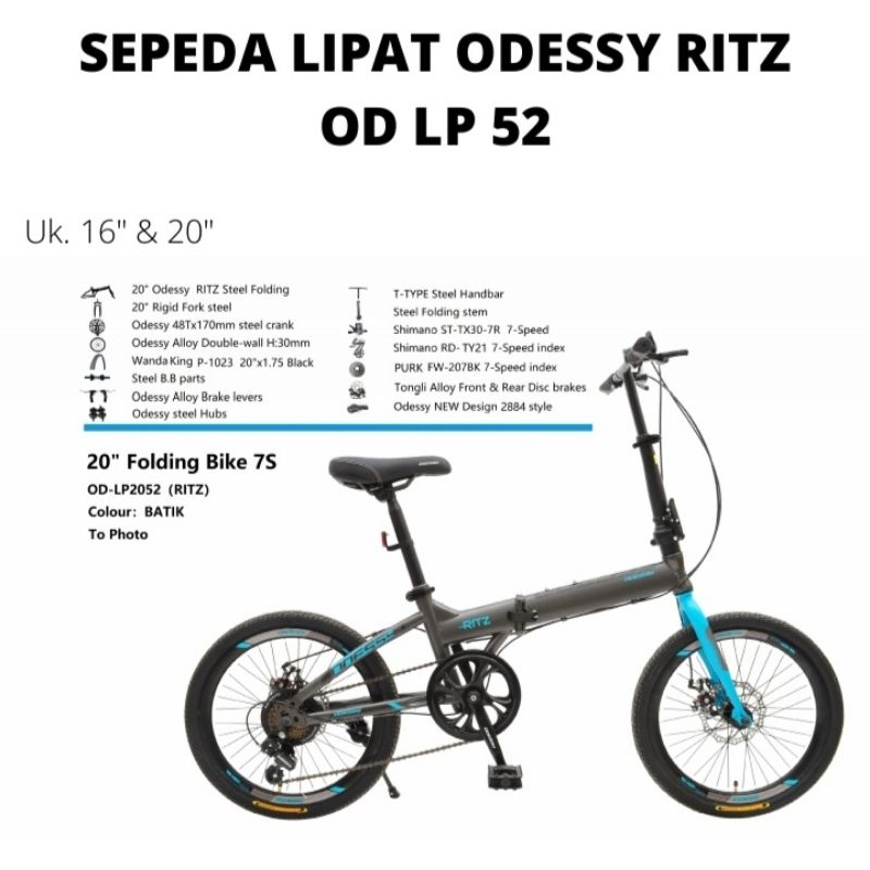 Sepeda murah Lipat Odessy RITZ