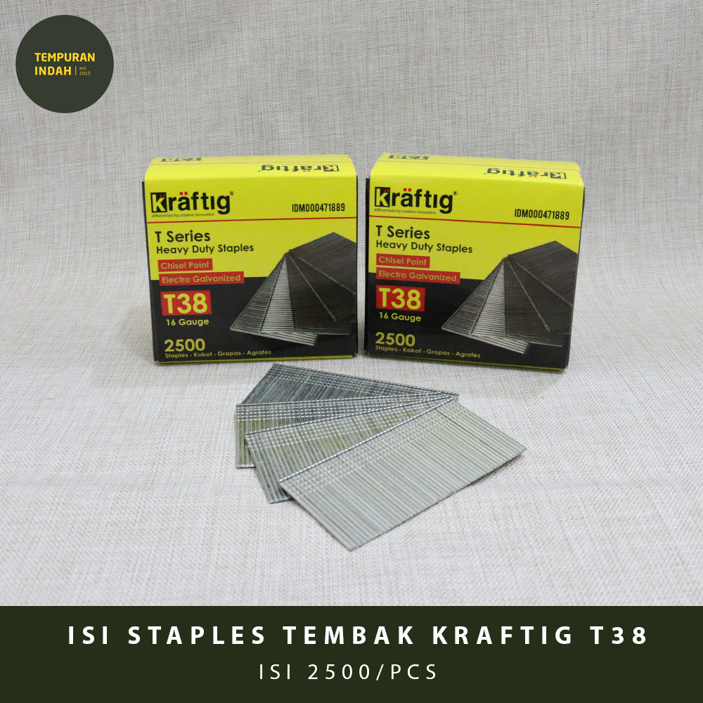

ISI STAPLES TEMBAK KRAFTIG T38