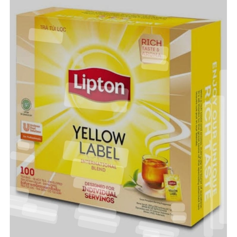 

1 BOX LIPTON YELLOW LABEL TEH CELUP 100pcs/Imp Exp. Maret 2027