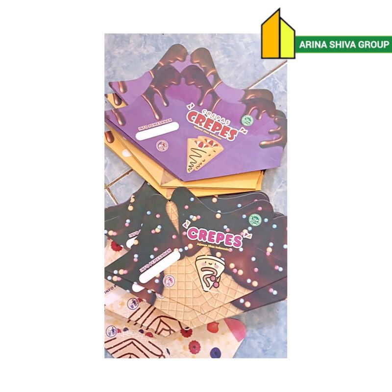 

1000 LEMBAR KEMASAN CREPES LIPAT JUMBO PAPER CRAFT KARTON SUPER QUALITY | KERTAS LEKER KREPES CRISPY HIGH QUALITY | BOX LEKKER WAFFLE CROFFLE MURAH PRODUK TERBARU | CENTRAL JAYA ABADI | 709