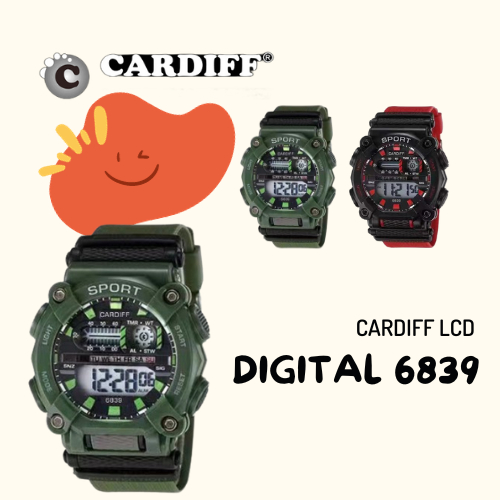 Jam Tangan Anti Air CARDIFF LCD C 6839