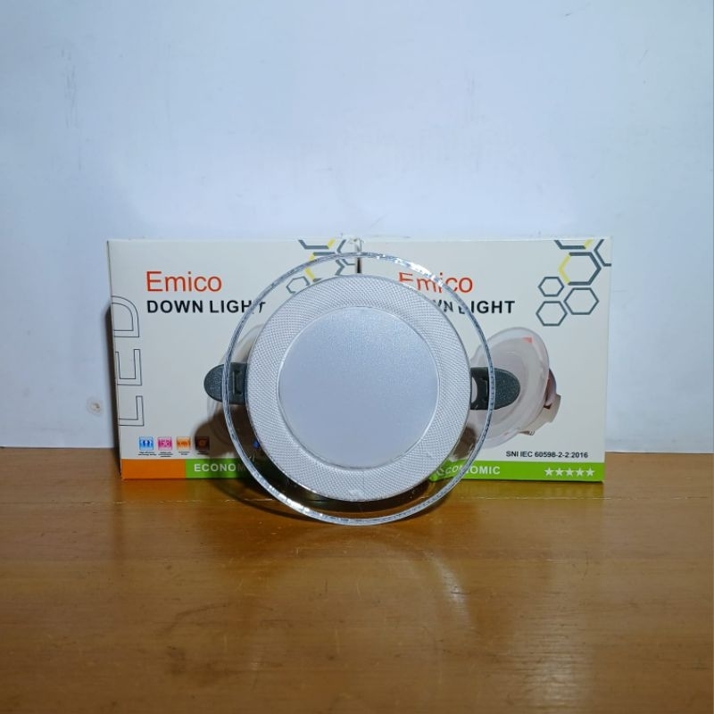 EMICO lampu downlight LED 6 watt 3 warna - putih kuning natural