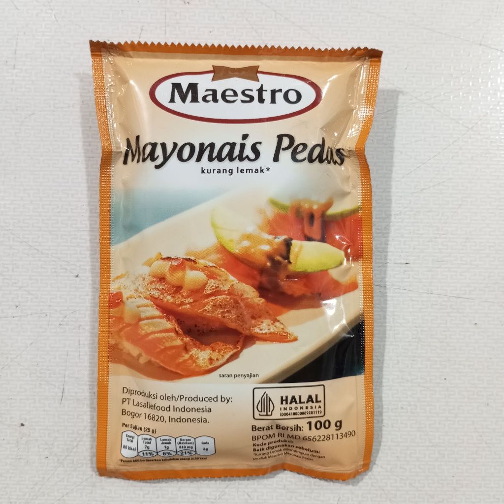 

Maestro Mayonaise Pedas Sachet 100gram