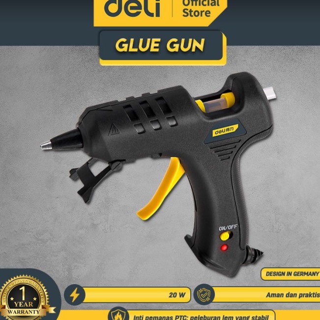 

Deli Glue Gun Lem Tembak 2 W 7mm Pencairan Lem Stabil DL422 jgx