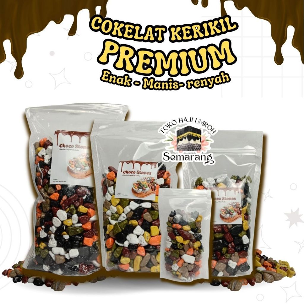 

Coklat Kerikil Arab 500 Gram Ckelat Batu Premium Original Khas Arab Turki Timur Tengah Kemasan Repack Pouch 1 KG 1000 GRAM 500 GRAM 300 GRAM 100 GRAM Makanan Oleh-Oleh Gift Haji Umroh