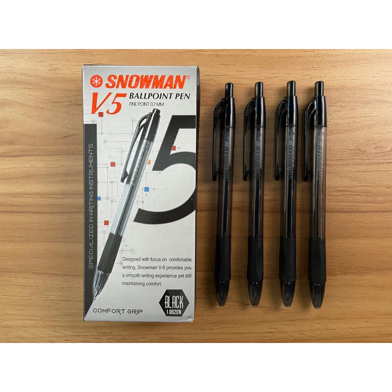 

Bulpen Pulpen Pena Snowman V.5 Hitam - Ecer