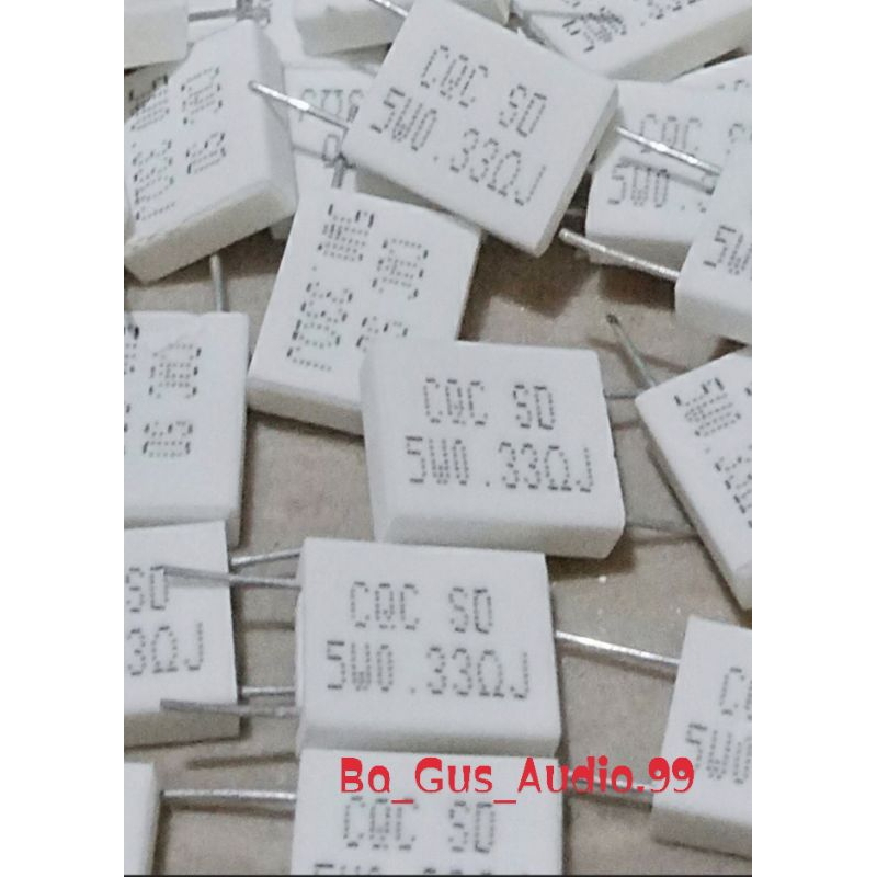 Resistor Nobel gepeng 5W - 0.33ohm