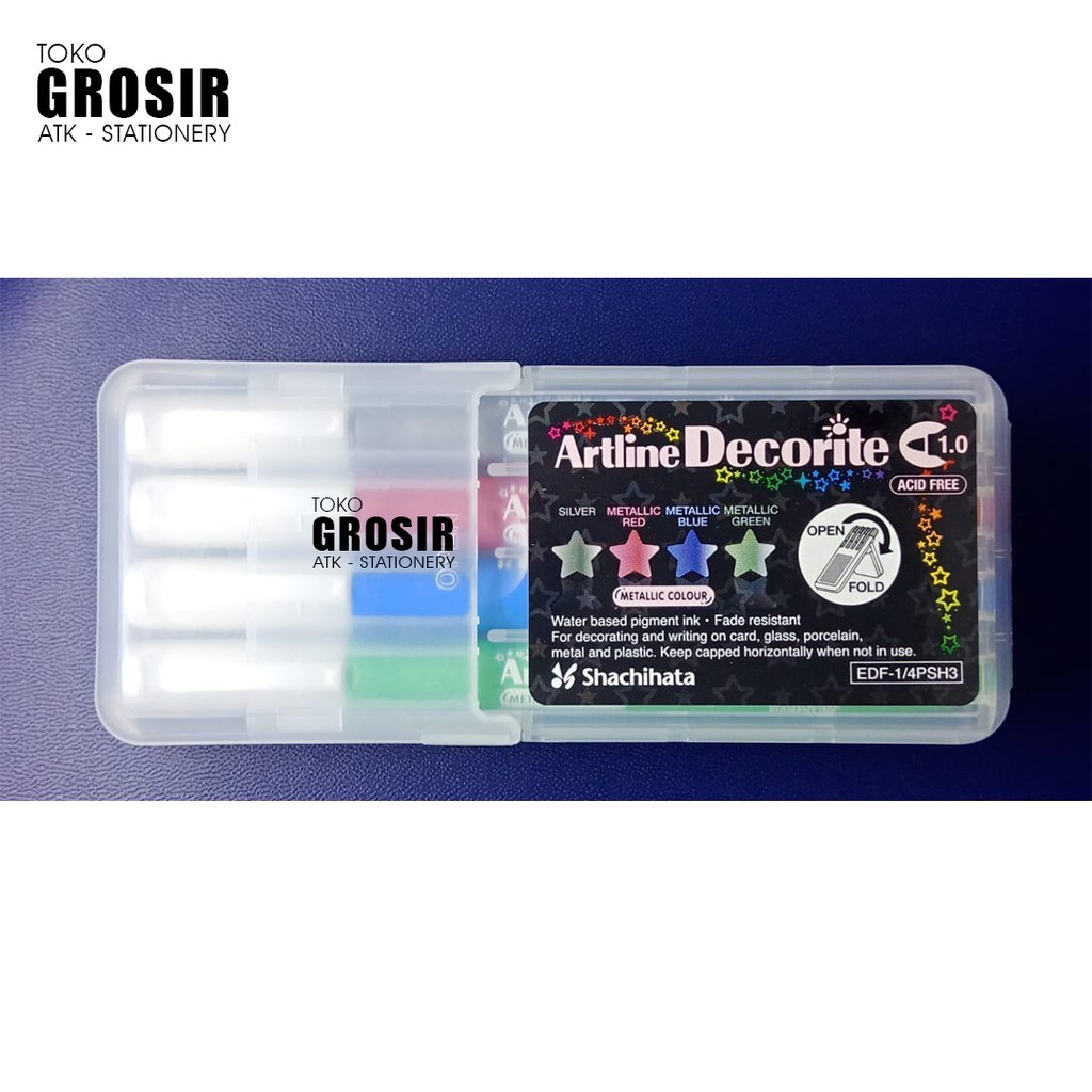 

Spidol Artline Decorite Bullet Tip SET 4 WARNA METALLIC EDF-1/4PSH3
