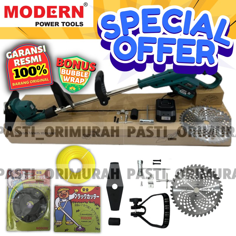 mesin pemotong rumput baterai brushless M45 Modern 20volt M 45 cordless grass cutter potong rumput Cas batre lawn mower grass trimmer tekiro