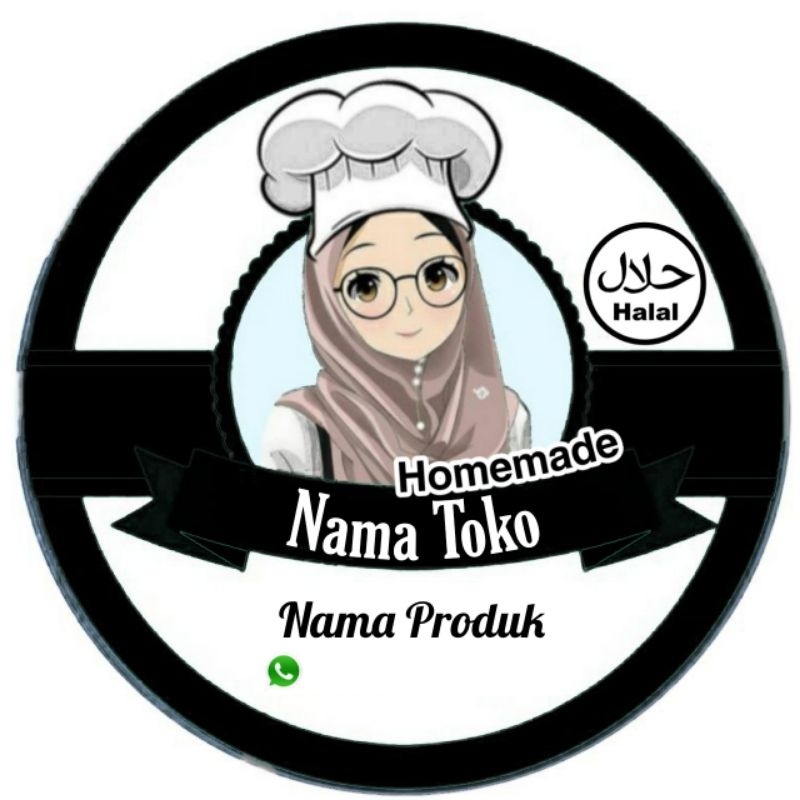 

[MINIMAL ORDER 100 PCS] STIKER PRODUK MAKANAN WARNA HITAM