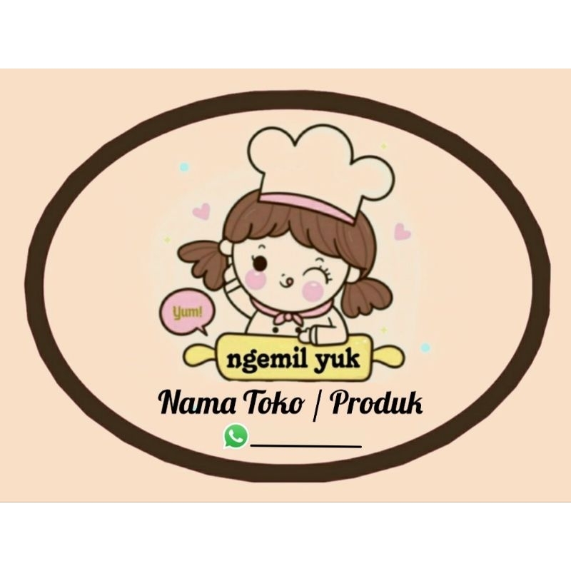 

(MINIMAL 100 pcs ) Sticker Makanan / cemilan / produk cromo