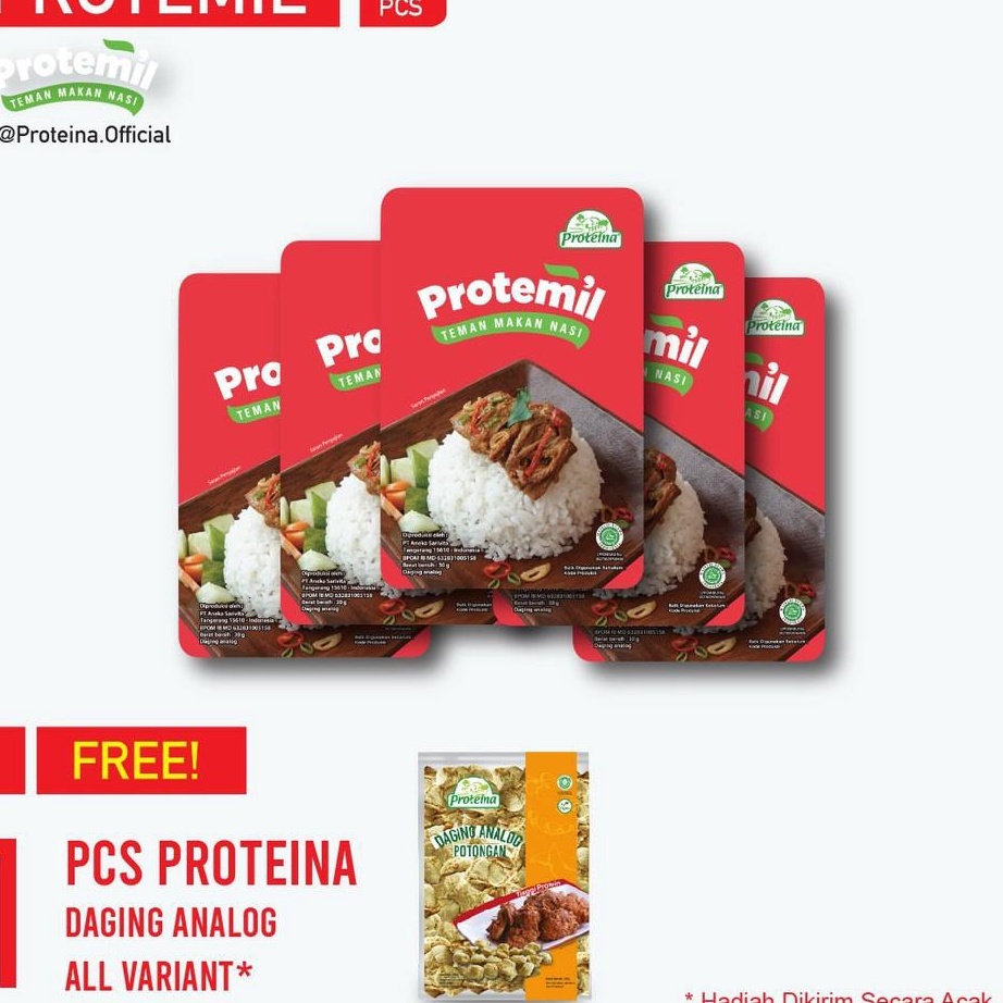 

COD NEWPRODUCT Protemil 5pcs FREE 1pcs Proteina Daging Analog