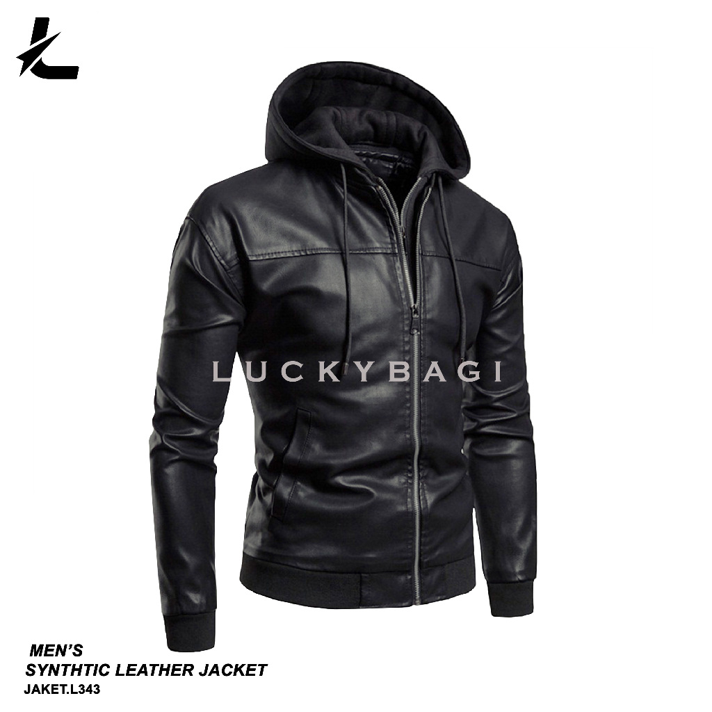 Jaket Kulit Hoodie Pria Jaket Kulit Sintetis Hoodie Jaket Kulit Pria Hoodie