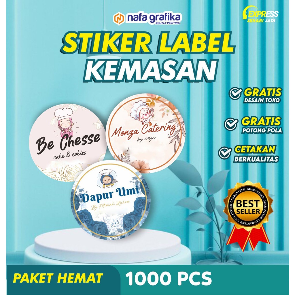 

(1000PCS) CETAK STIKER / STICKER / STIKER LABEL / STICKER LABEL / STIKER CUSTOM / STICKER CUSTOM / STIKER LABEL MAKANAN MINUMAN OLSHOP