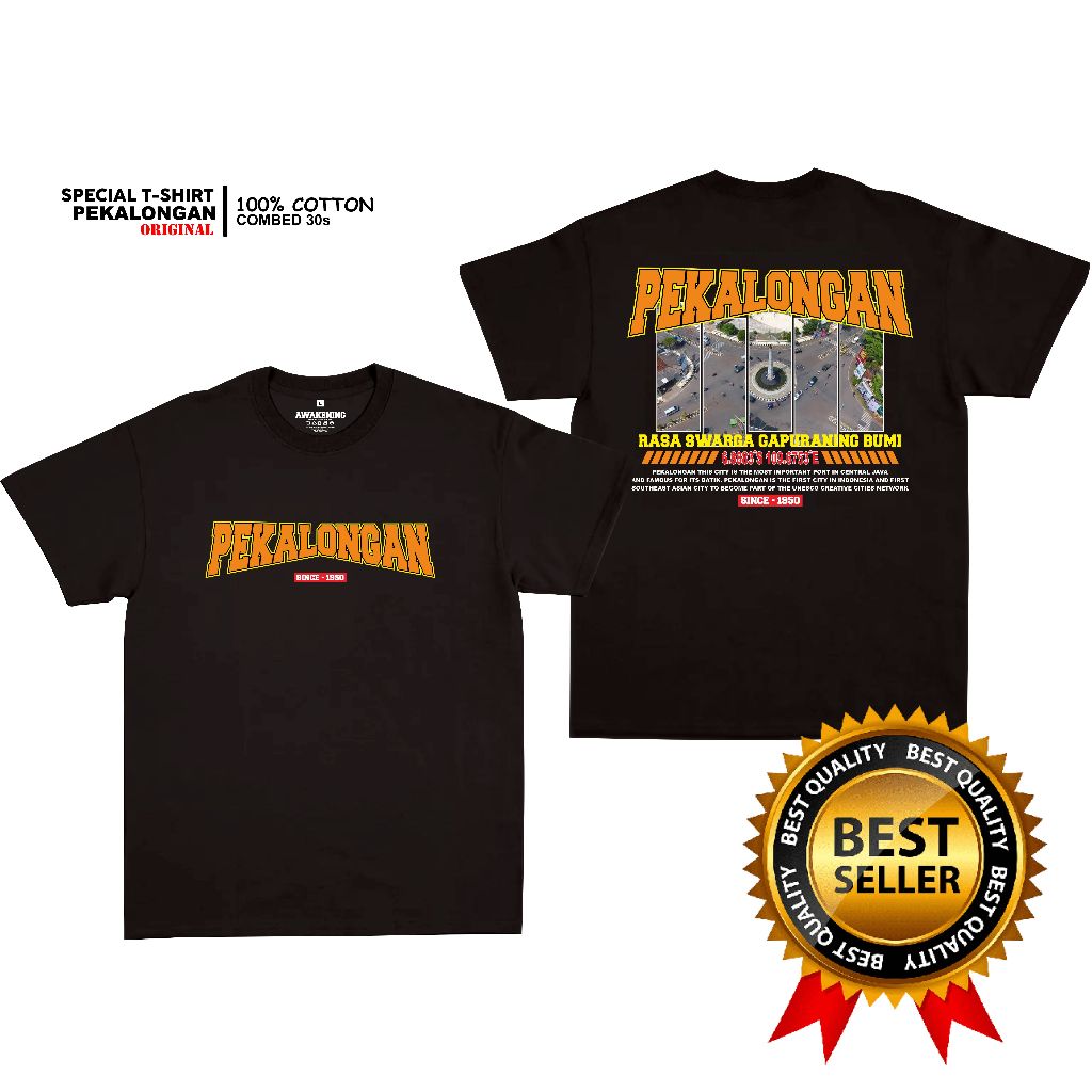 TSHIRT KAOS PEKALONGAN PREMIUM || BAJU KAOS PEKALONGAN STREETWEAR || PEKALONGAN PRIDE