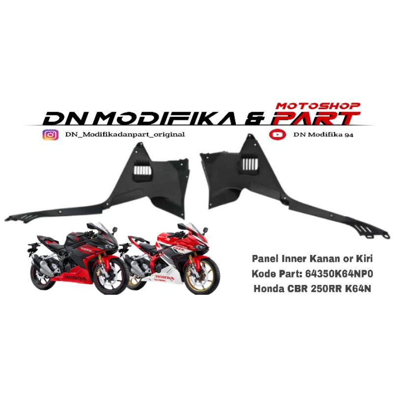 cover body dalem cbr 250rr k64n panel inner fairing dalem kanan or kiri honda cbr250rr k64n