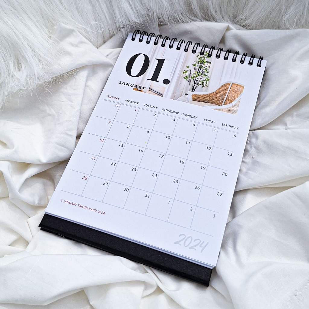 

Kalender Meja Minimalis 03 2024 2025 Aesthetic Premium Quality Spiral