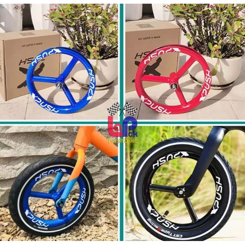 Wheelset Xpush Carbon trispoke Velg Xpush palang tiga Carbon Pushbike Balance Bike