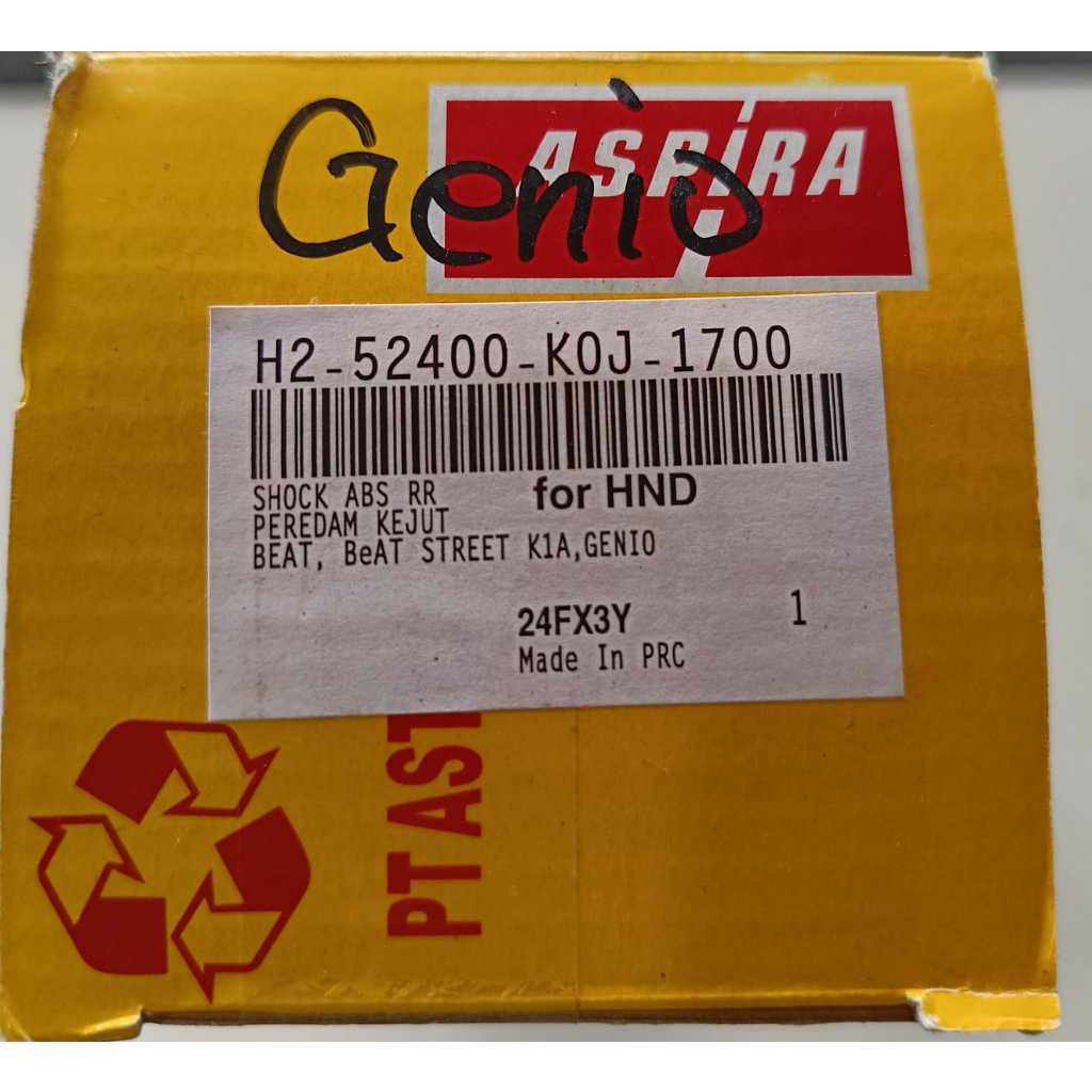 Shock Breaker Skok Belakang ASPIRA Genio Beat FI 2020 H2 52400 K0J 1700 Peredam kejut