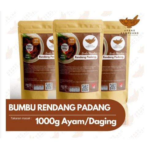 

Sale Bumbu Rendang Padang 1 Kg Ayam atau Daging Non MSG dan Pengawet Urang Kampuang Food KUI