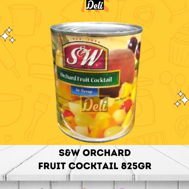 

langsung order saja] S&W SW Orchard Fruit Cocktail Kaleng 850gr Buah Koktail Mix 825gr