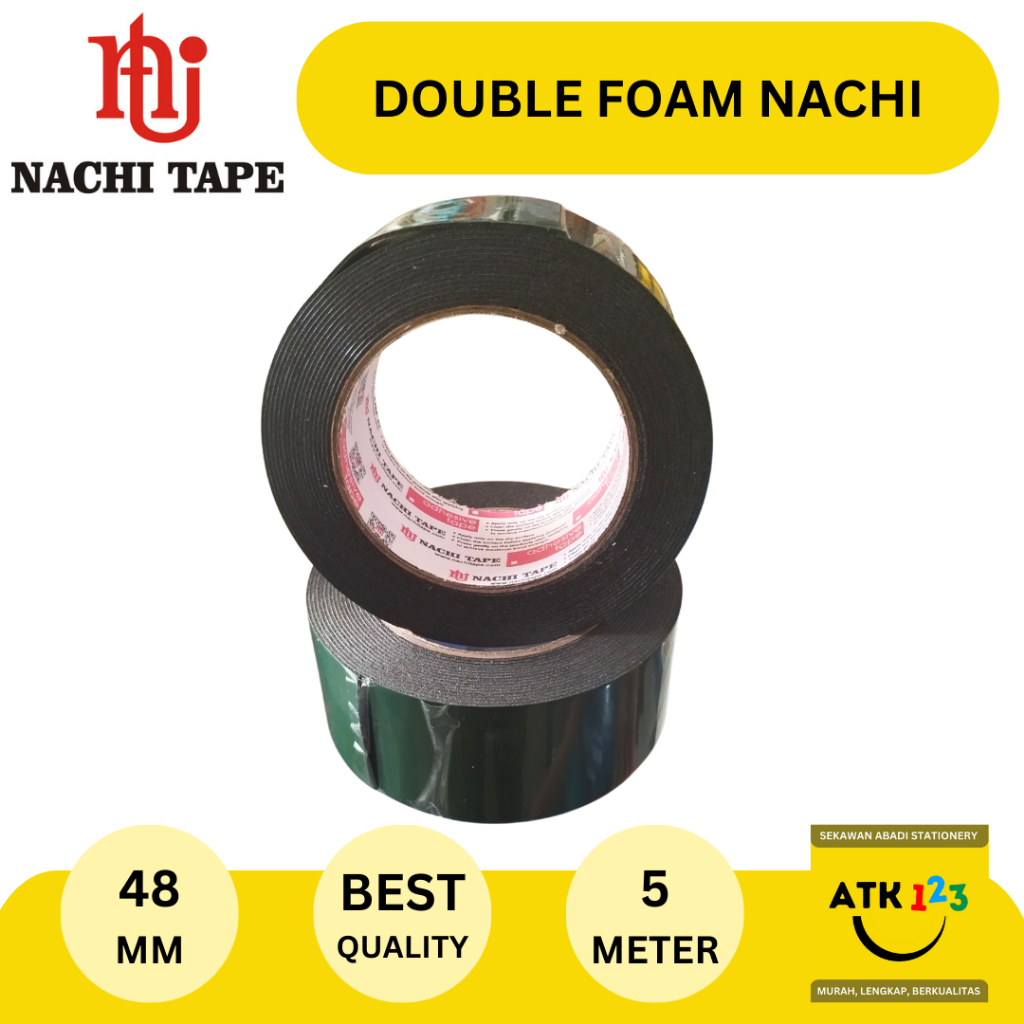 NACHI Isolasi Double Side Tape Foam Merk Nachi 48mm x 5m