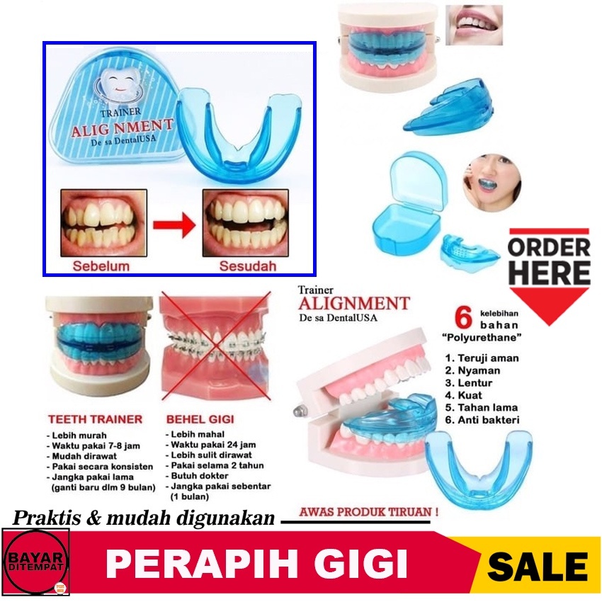 TEETH TRAINER ALIGNMENT BEHEL GIGI BEHEL LEPAS PASANG MURAH