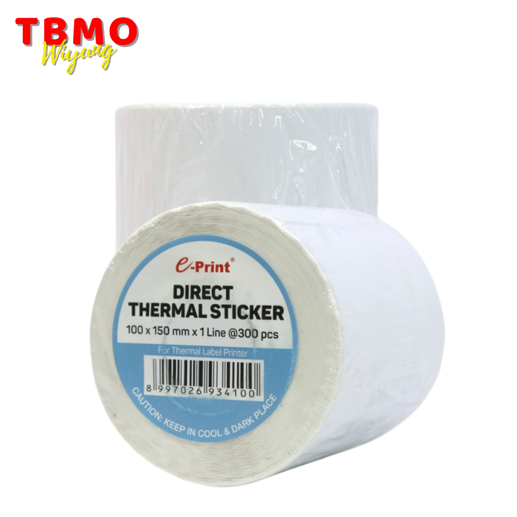 

TBMO E-Print Direct Thermal Sticker Label Barcode 100x150 mm