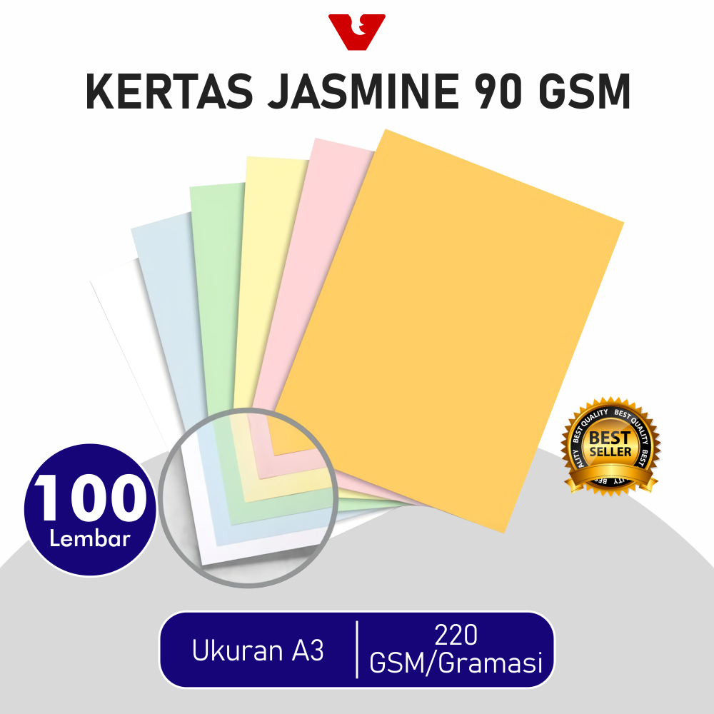 

Kertas Jasmine 220 Gsm/Gram Ukuran A3 - 100 Lembar