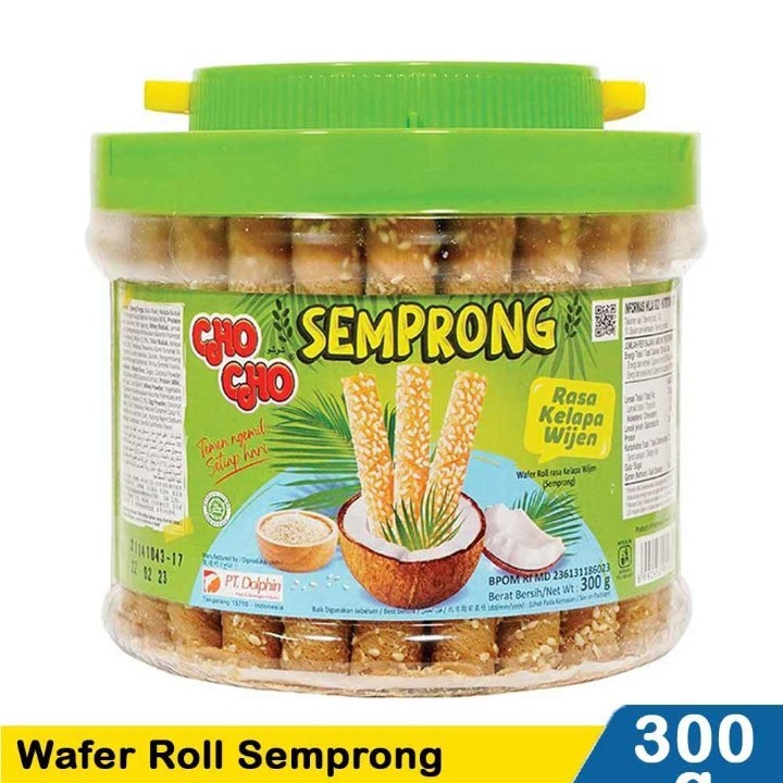 

ChoCho Semprong Wafer Roll Kelapa Wijen 300gr Toples Cantik Festive