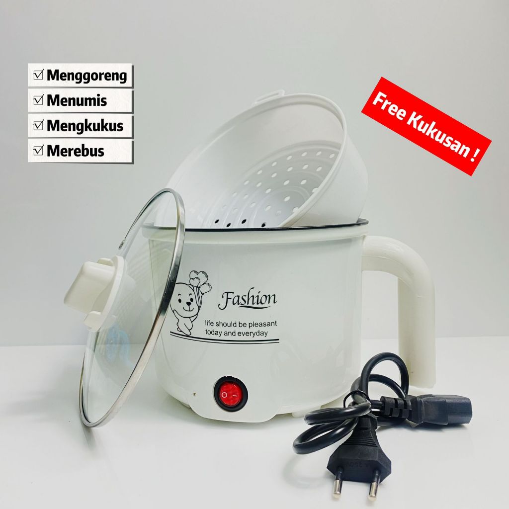 Panci Listrik / Pot Cooker Mini / Panci Listrik Free Kukusan / Panci Kukus