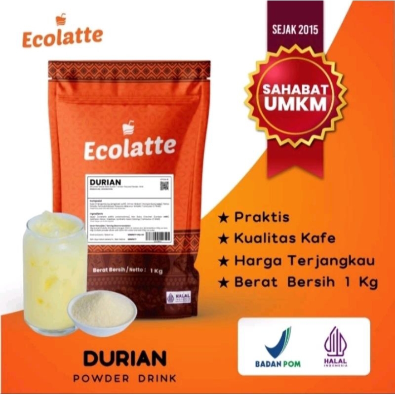 

DURIAN POWDER ECOLATTE - 1 KG Bubuk Minuman