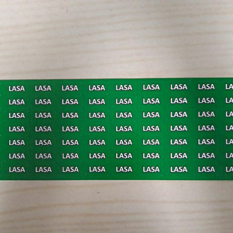 

Stiker Label Lasa Hijau Persegi