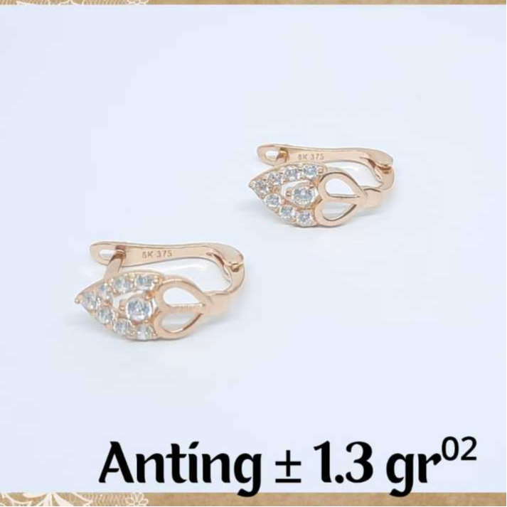 LMV Anting Jepit Dewasa Emas Kadar 375 8K ORIGINAL