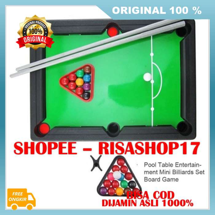 [BISA COD] Billiard Toys Mini Set Up Mainan Anak Billiard Mini ASLI