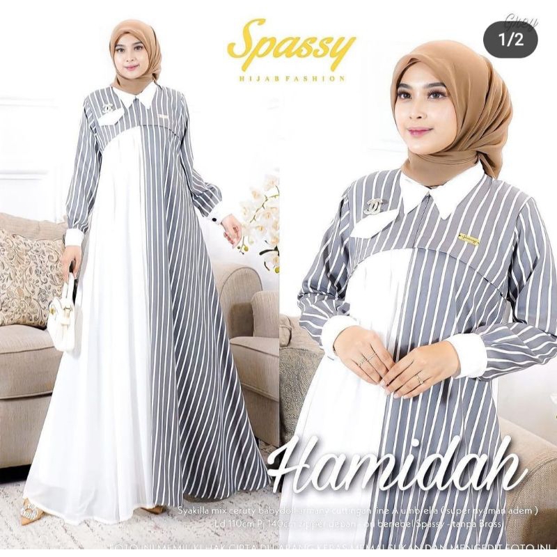 gamis hamidah/gamis salur