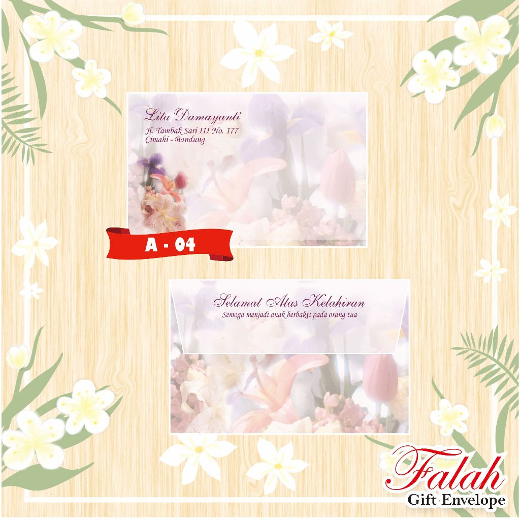 

Amplop Falah Motif A 04 Isi 50 Lembar Tanpa Tulisan