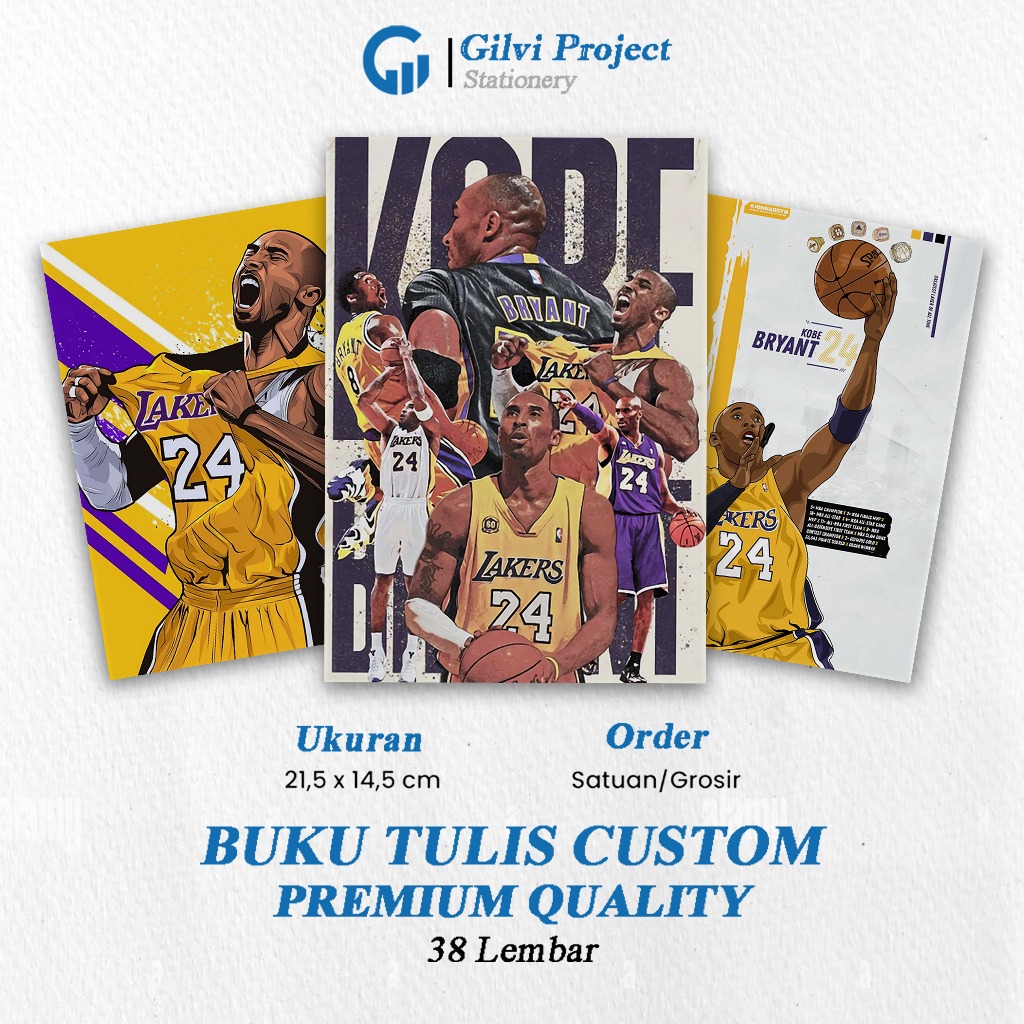 

Buku Tulis Kobe Bryant / Buku Tulis Sekolah / Buku Tulis Catatan Notes Agenda Planner Jurnal Notebook Anime