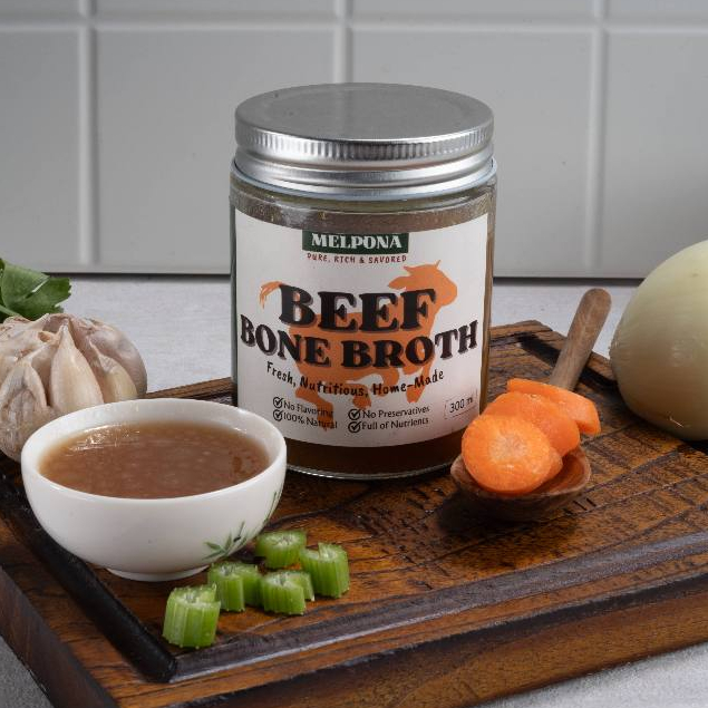

Melpona Premium Grass Fed Beef Bone Broth 300 ml / Kaldu Tulang Sapi Mpasi BB Booster Anak Bayi