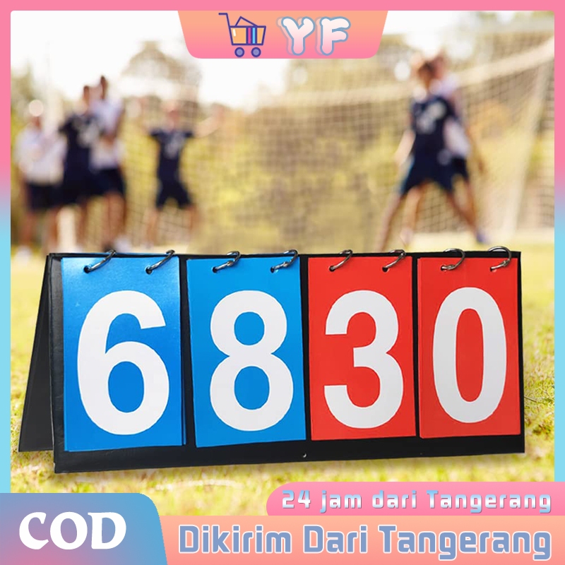 36CM Papan Skor Futsal Portable Papan Score Badminton Papan Skor Volly Papan Skor Voli